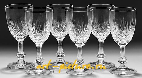 Sentence of six Saint-Louis sherry glasses "Massenet"