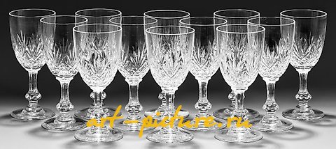 Sentence of twelve Saint-Louis wine glasses "Massenet"