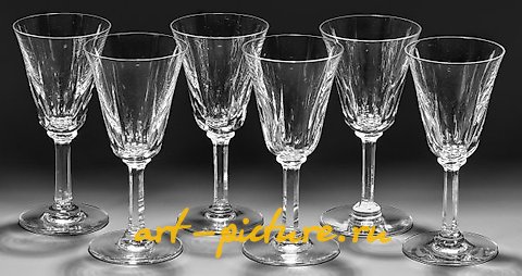 Sentence on six Saint-Louis sherry glasses "Cerdagne"