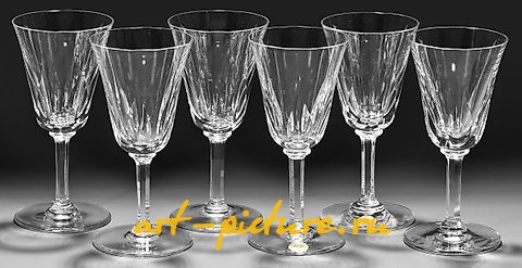 Sentence of six Saint-Louis white wine glasses "Cerdagne"