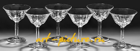 Sentence of six Saint-Louis Champagne glasses "Cerdagne"