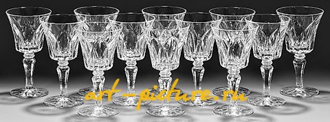 Sentence of twelve Saint-Louis sherry glasses "Carmargue"