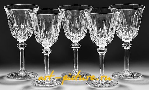 Five Saint-Louis wine glasses "Provence"