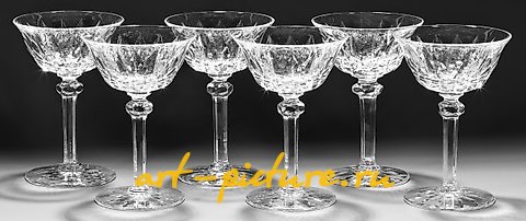 Sentence of six Saint-Louis Champagne flutes "Provence"