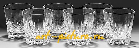 Sentence of six Saint-Louis whiskey glasses "Provence"