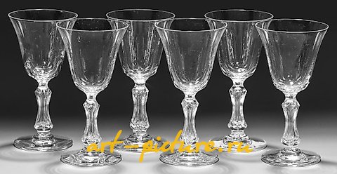Sentence from the six Saint-Louis South Wine Glasses "Lozère"