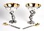 Silver set of compotes Boy and Girl