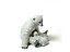 Porcelain statuette "White Polar Bear with two cubs" Royal Copenhagen