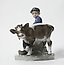 The boy with the calf. Denmark, Copenhagen, Royal Copenhagen.
