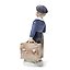 June - a boy with a briefcase. Denmark, Copenhagen, Royal Copenhagen.