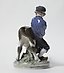The boy with the calf. Denmark, Copenhagen, Royal Copenhagen.