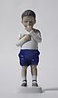Peter. A boy with fruits in his hands. Denmark, Copenhagen, Bing & Grondahl.