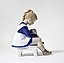 Porcelain figurine (statuette) Marianna. A girl is tying shoelaces Bing Grondahl.