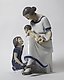 "Mother with two children. Denmark, Copenhagen, Bing & Grondahl."