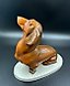 Porcelain figurine "Dachshund," produced in 1910 in Passau, Germany, model number 1058.