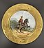 Porcelain plate with hand-painted design “Officer of the Life Guards Hussar Regiment”