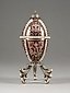 20th century silver and enamel egg