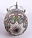 Антикварное русское серебряное яйцо с эмалью на подставке