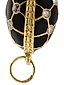 RUSSIAN 84 GILT SILVER DIAMOND ENAMEL EGG PENDANT