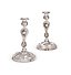 A PAIR OF RUSSIAN SILVER CANDLESTICKS