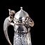 A Russian art nouveau style silver and cut crystal decanter ...