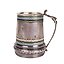A Russian silver tankard, enamel, gilding. P. Milyukov manufacturer...