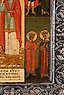 Икона, изящно расписанная, из нескольких частей, изображающая святых Николая и Андрея.
