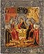 FINE ICON WITH THE OLD TESTAMENT TRINITY