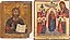 TWO ICONS: MOTHER OF GOD FEODOROWSKAJA AND CHRIST PANTOKR...