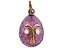 RUSSIAN SILVER GILT GUILLOCHE ENAMEL EGG PENDANT