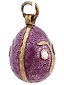RUSSIAN SILVER GILT GUILLOCHE ENAMEL EGG PENDANT