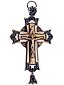 RUSSIAN ORTHODOX SILVER ENAMEL CROSS PENDANT