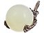 RUSSIAN 88 SILVER AND NATURAL JADE EGG PENDANT