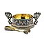Russian Silver Sugar Bowl with Tongs