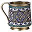 Cloisonne enamel handle cup (vodka cup), Russia, Moscow...