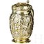 A large Russian silver-gilt lid tankard with a coin of Peter I...