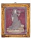 Античная русская финифтовая эмалированная икона святой Евгении