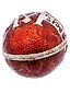 RUSSIAN 88 SILVER AND RED ENAMEL EGG PENDANT