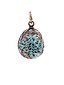 RUSSIAN GILT SILVER CLOISONNE ENAMEL EGG PENDANT