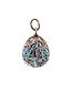 RUSSIAN GILT SILVER CLOISONNE ENAMEL EGG PENDANT