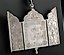19th century Russian silver triptych travel icon