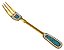 Gustave Klingert fork, Russian, gilded, with enamel.