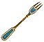 Gustave Klingert fork, Russian, gilded, with enamel.