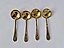 四件俄罗斯镀金和珐琅银勺套装。