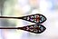 Karl Faberge pair of silver gilded tea spoons with unique tr...