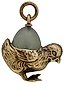 俄罗斯镀金银吊坠，形状为巴文尼特鸡蛋。