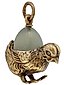 俄罗斯镀金银吊坠，形状为巴文尼特鸡蛋。