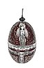 THEO FABERGE CRYSTAL & STERLING EGG, ST. VLADIMIR
