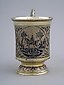 A RUSSIAN SILVER-GILT AND NIELLO CUP 19TH C
