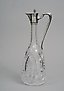 A 19th century Russian cut-glass silver-mounted decanter